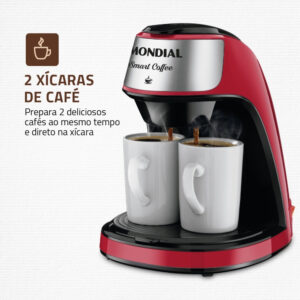Cafeteira elétrica 2 xícaras vermelha Smart Coffee - C-42-2X-RI - Mondial