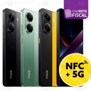 Celular Xiaomi Poco X7 Pro 5G NFC 12GB 512GB AMOLED 6.67 IP68 Dual Sim Global 6000mAh Lacrado com NF