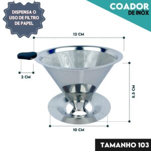 Filtro Coador De Café Inox 103