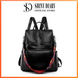 SHINYDIARY Mochila 2025 Bolsa Feminina GRANDE Escolar Trabalho Viagem Couro Sintéticos