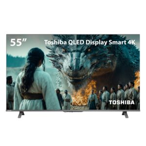 Smart TV QLED 55" 4K Toshiba Google TV 3 HDMI 2 USB Wi-Fi - TB060E