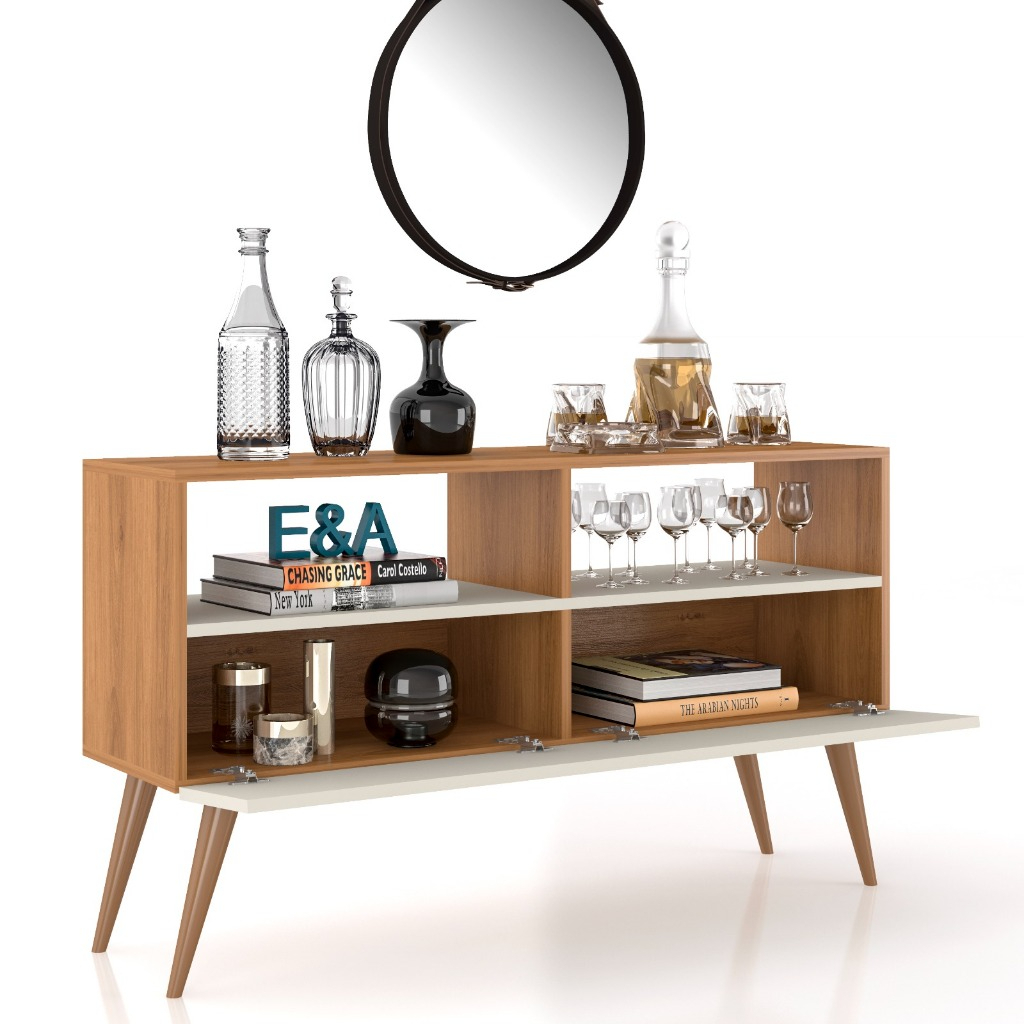 Aparador Buffet Multiuso Moderno Rack Sala Cozinha Star E&A - Cores