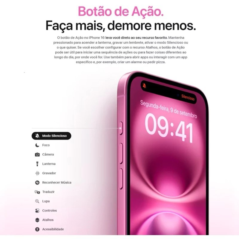 Celular iPhone 16 128GB Original Novo Lacrado com Garantia Apple de 1 ano