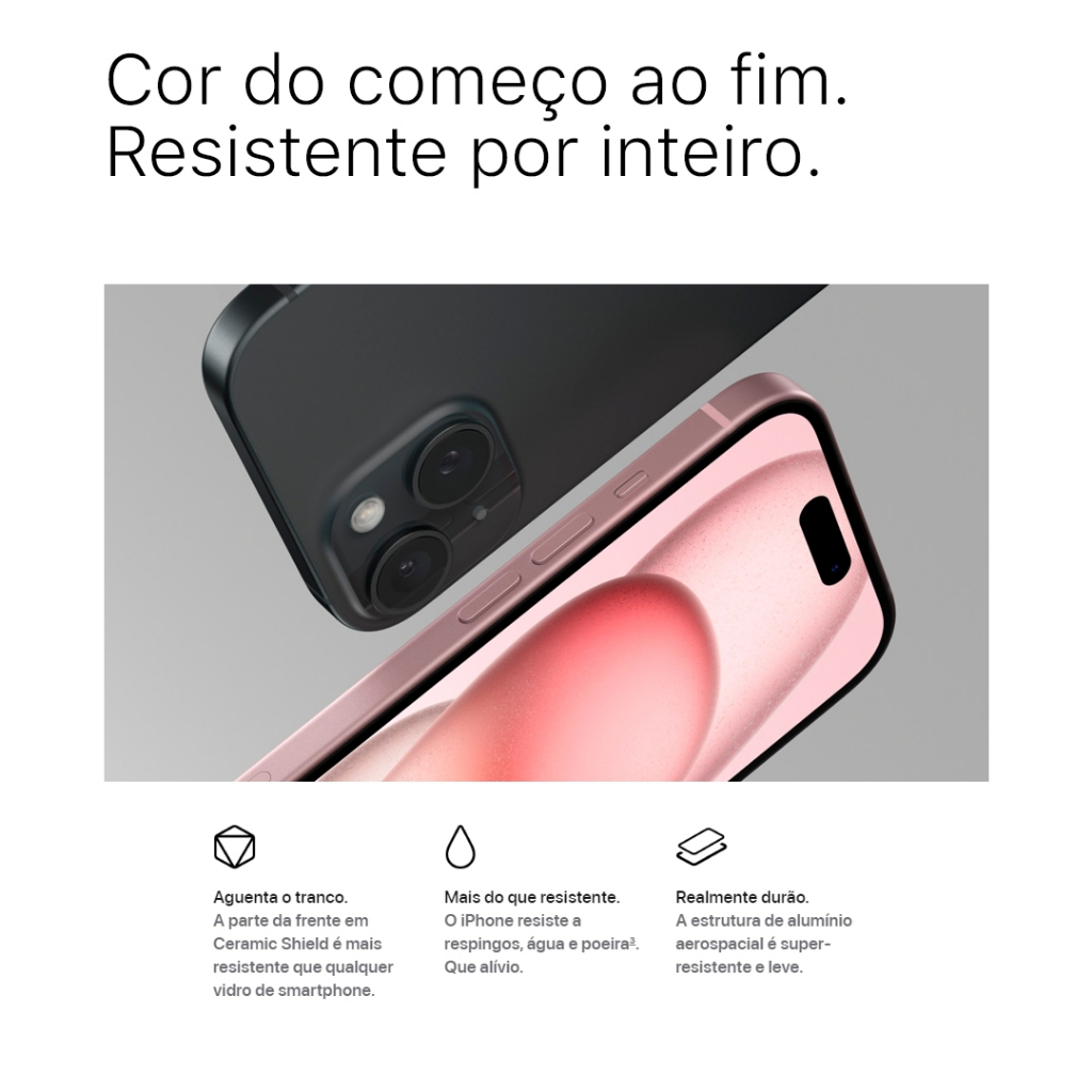 Celular iPhone 15 128GB e 256GB Original Novo Lacrado com Garantia Apple de 1 ano