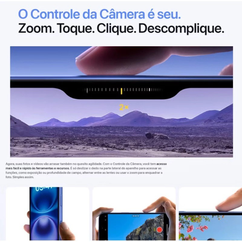 Celular iPhone 16 128GB Original Novo Lacrado com Garantia Apple de 1 ano