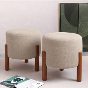 Kit 2 Puffs Apollo Decorativo Sala Escritorio Luxuoso - Cores