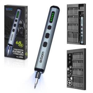 Parafusadeira elétrica de precisão recarregável 68 em 1 com ponteiras imantadas EXBOM-CKE6800 Original
