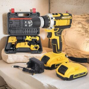 Parafusadeira Furadeira48V 2 Baterias Com Maleta e Acessórios Completo