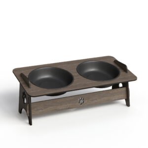 Comedouro Bebedouro Gato e Cachorro Elevado Pet Mdf